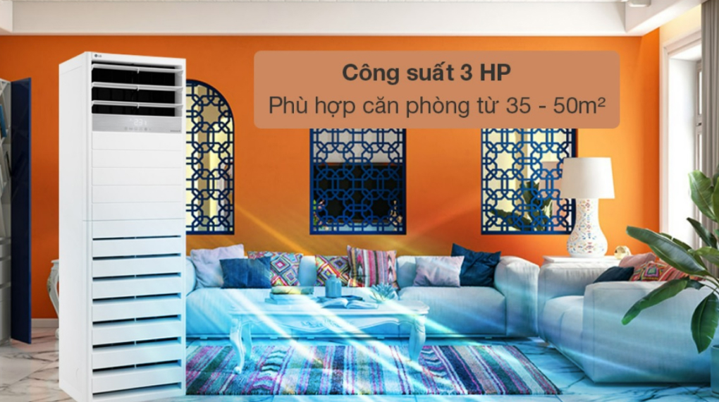 Công suất 3 HP phù hợp căn phòng từ 35 - 50m vuông