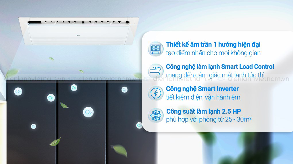 Điều Hòa Âm Trần LG Inverter 1 Chiều 18.000BTU ZTNQ18GTLAO/ ZUAB1 tinh tế sang trọng