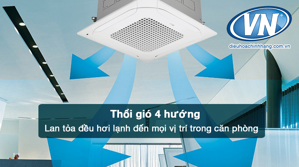 Thổi gió 4 hướng làm mát toàn diện